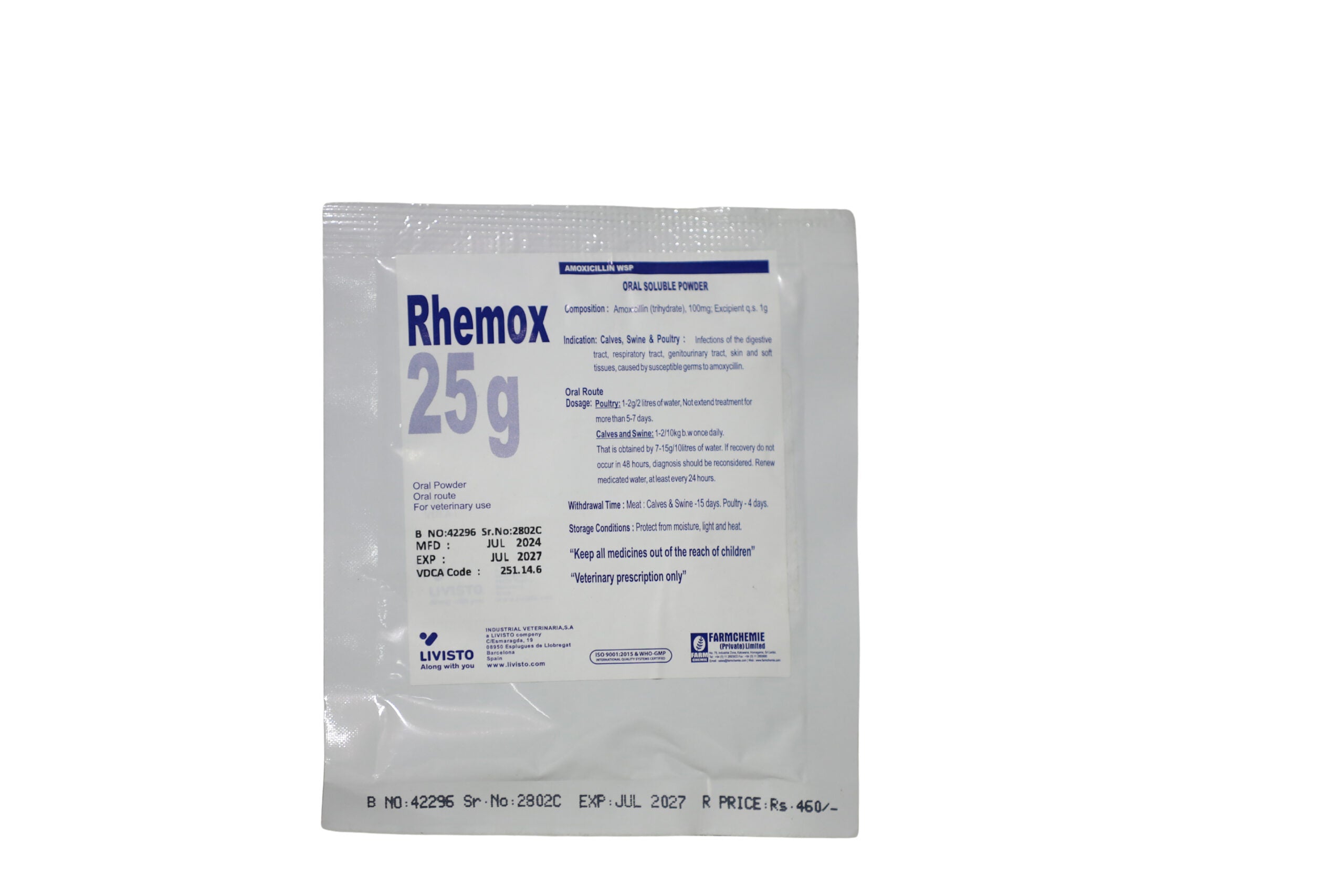 Rhemox 25G I Treatment all disease caused by Bacteria