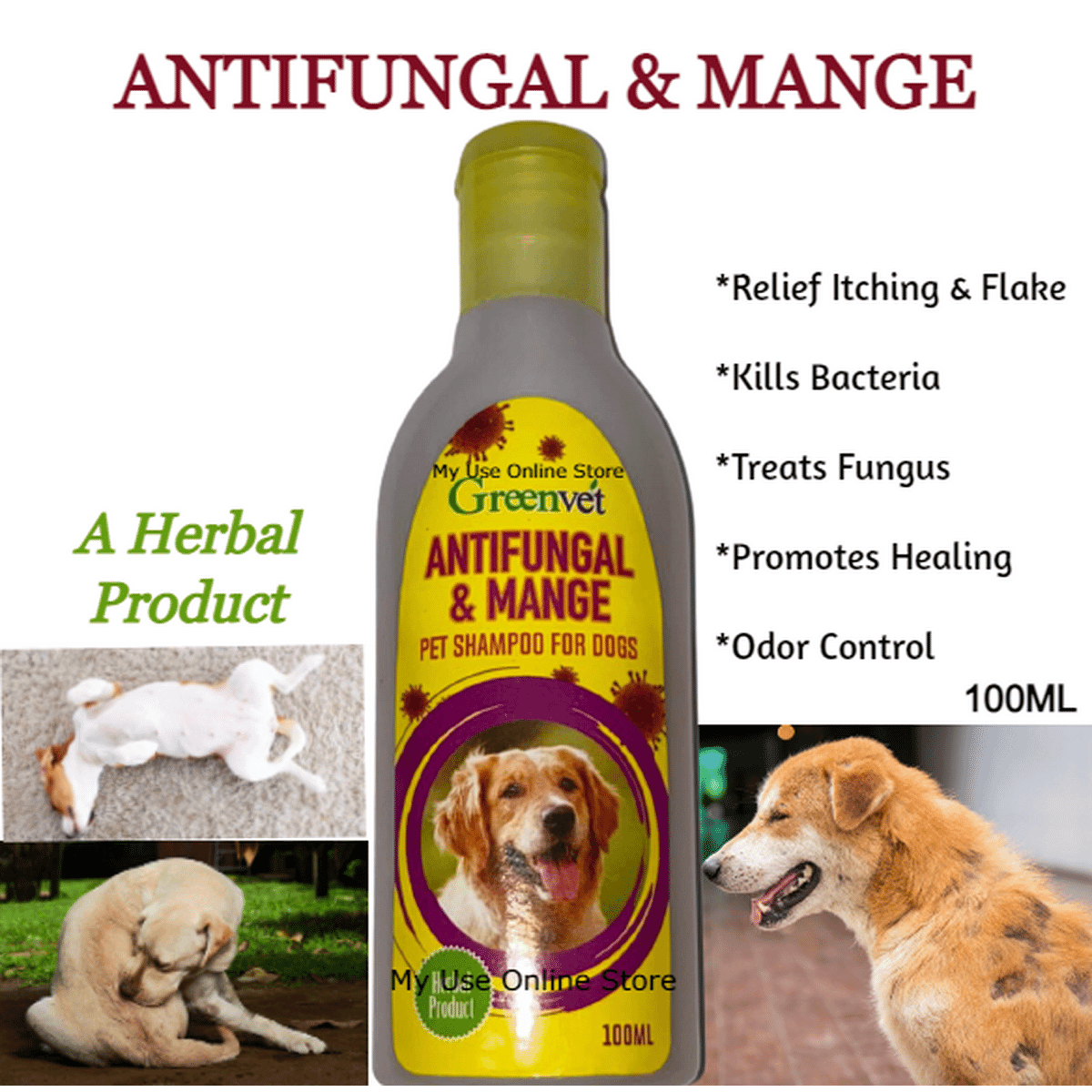 Pet Shampoo for Antifungal or Mange